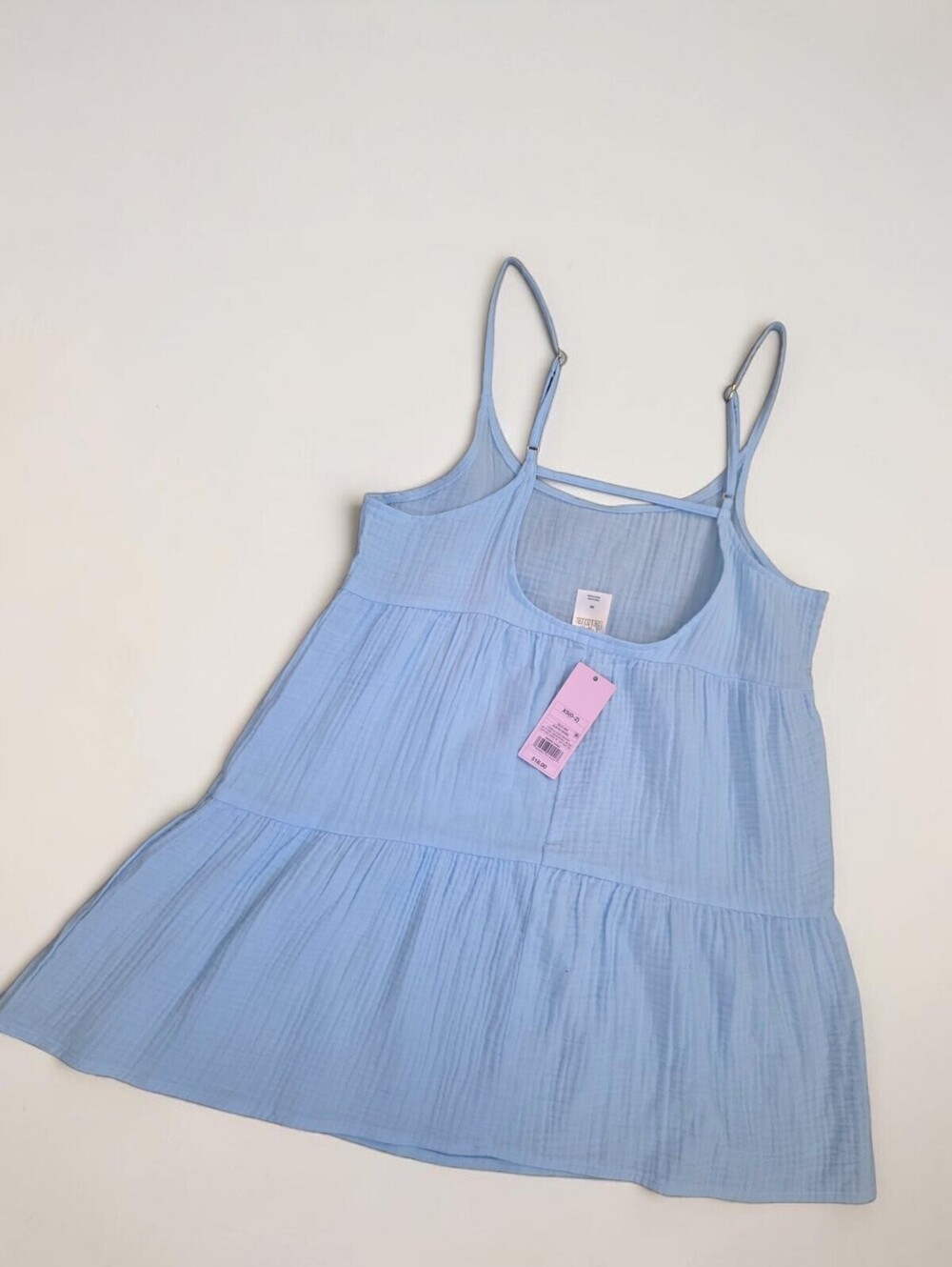 Wild Fable NWT Baby Blue Gauze Tiered Mini Dress XS Cottagecore - Picture 12 of 12